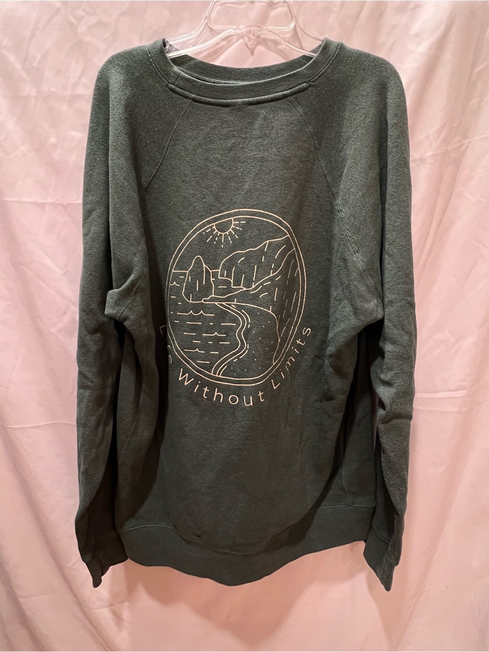 Without Limits Dark Green Graphic Crewneck Sweater